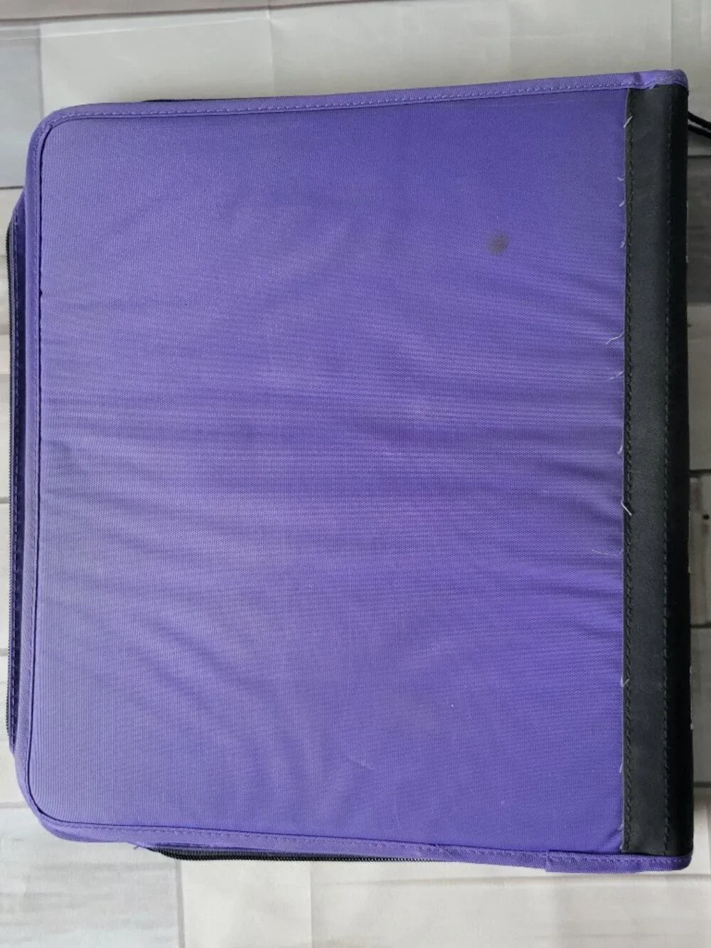 Vintage 90’s/Y2K Mead Nike 3 Ring Binder, Purple/Black, School Organizer Folder